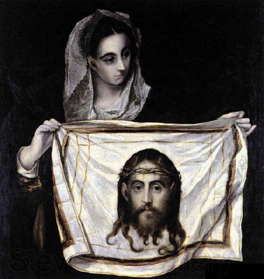 GRECO, El St Veronica Holding the Veil Norge oil painting art